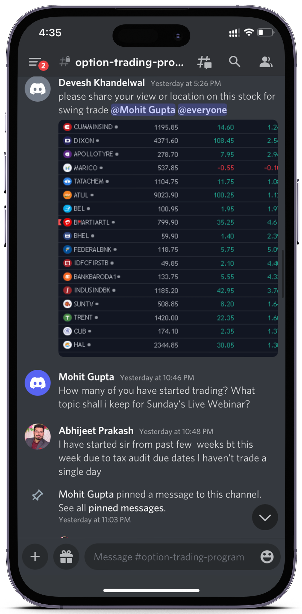 Discord screenshot